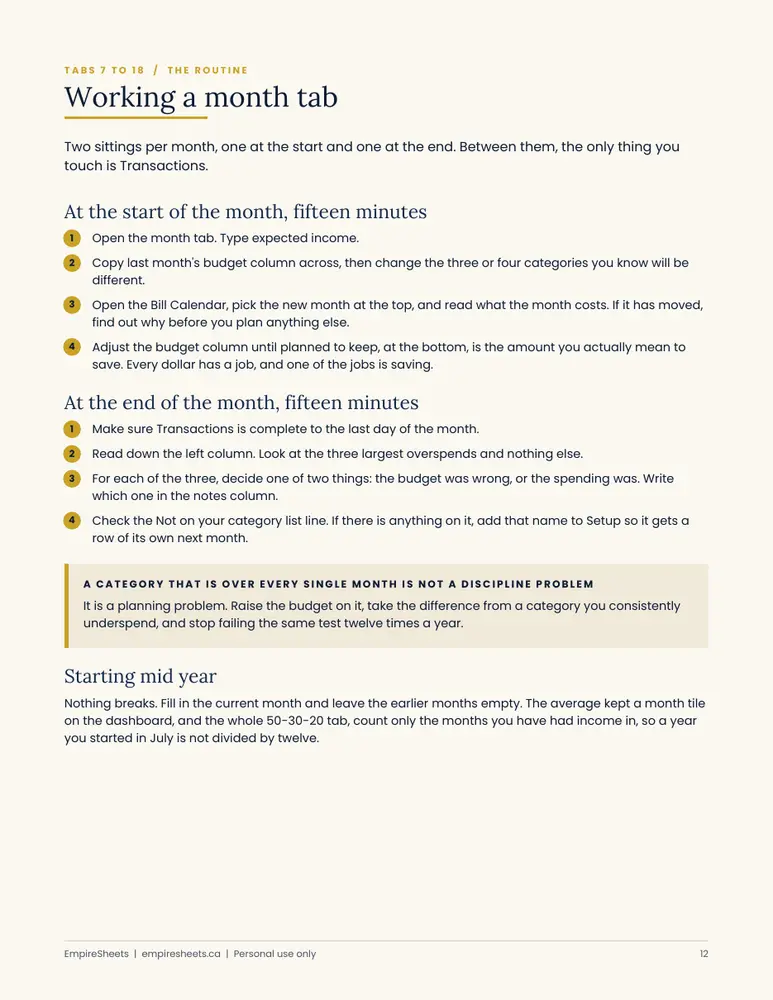 Page 12 of Annual Budget Command Center Setup Guide