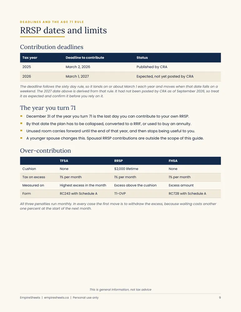 Page 9 of Canadian Registered Accounts Guide 2026