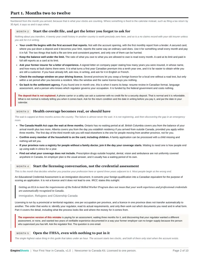 Page 2 of First Year Guide